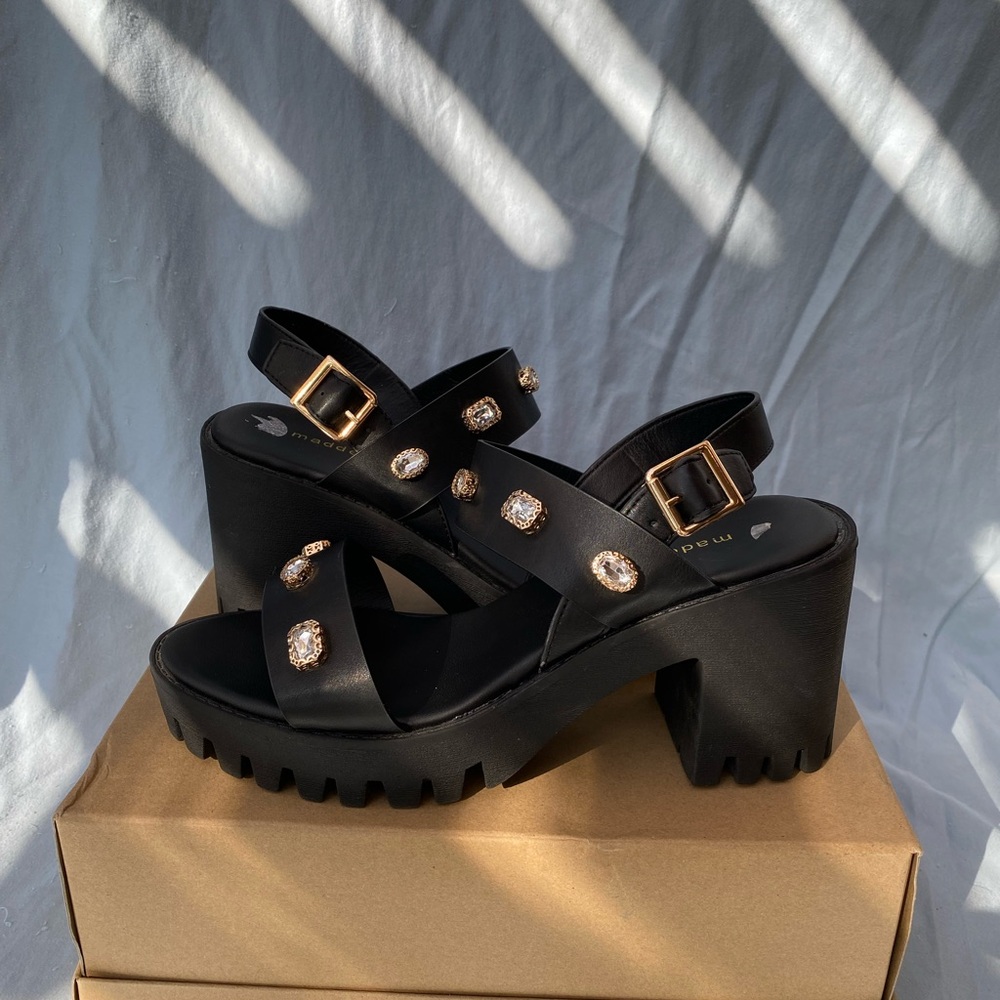 Madden Girl Embellished Heeled Sandals Women's Size 10